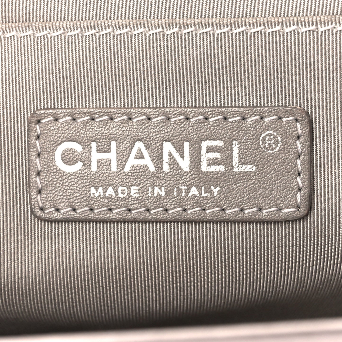 Lambskin Quilted Medium Boy Flap Grey