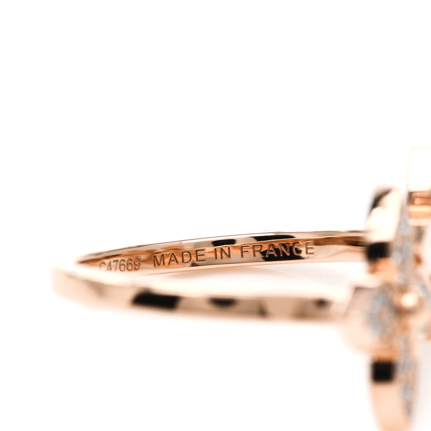 Louis Vuitton 18K Pink Gold Diamond Star Blossom Ring 54 7 7 of 8