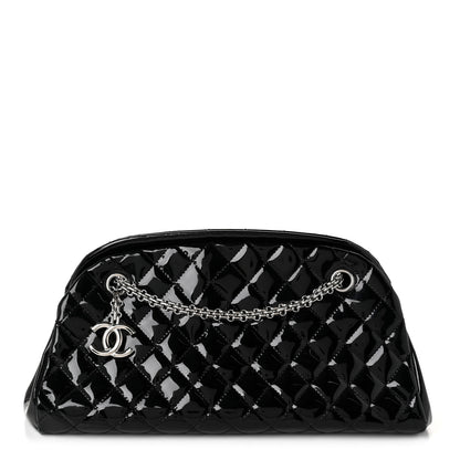 Chanel Patent Quilted Medium Just Mademoiselle Black 1 of 9