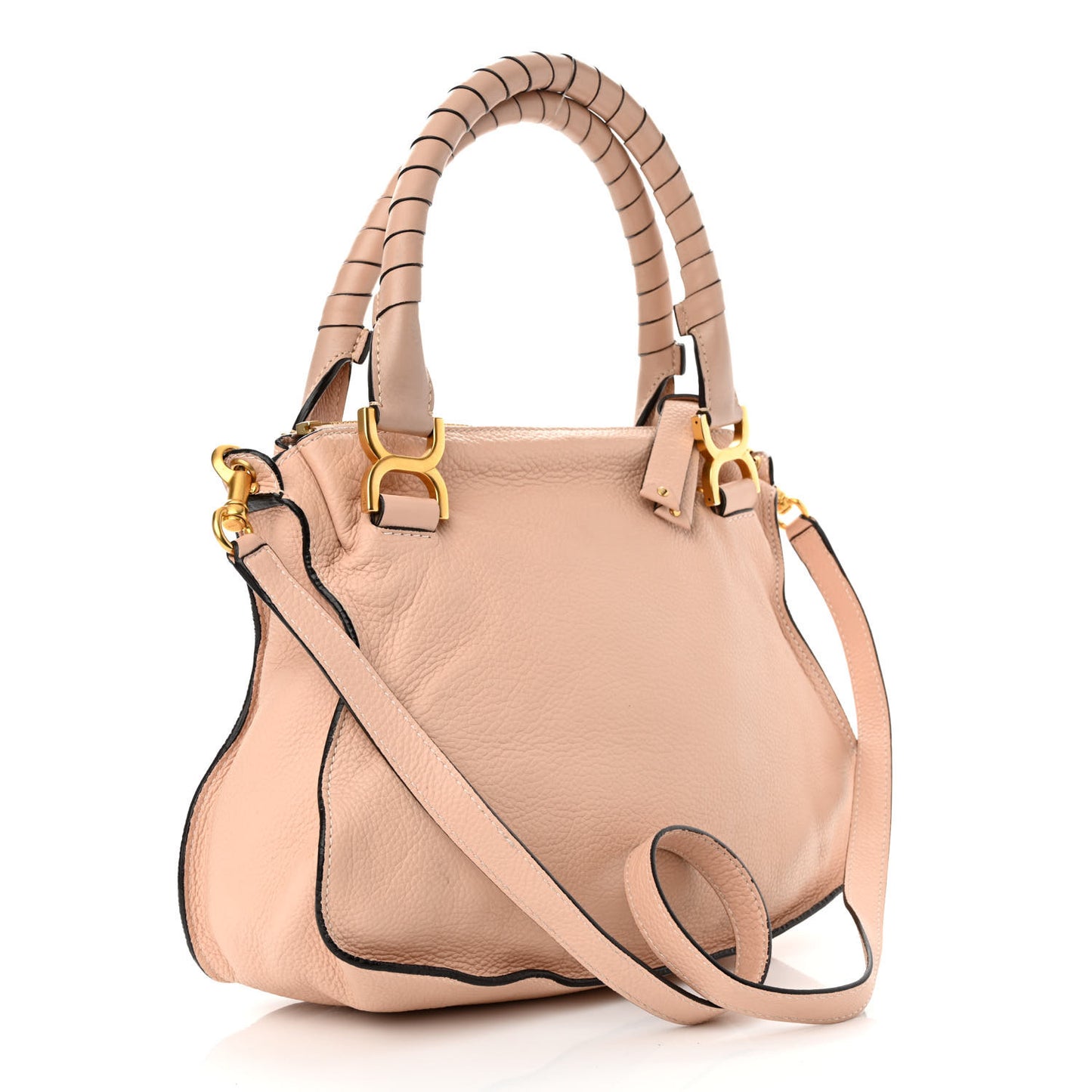 Calfskin Medium Marcie Satchel Blush Nude