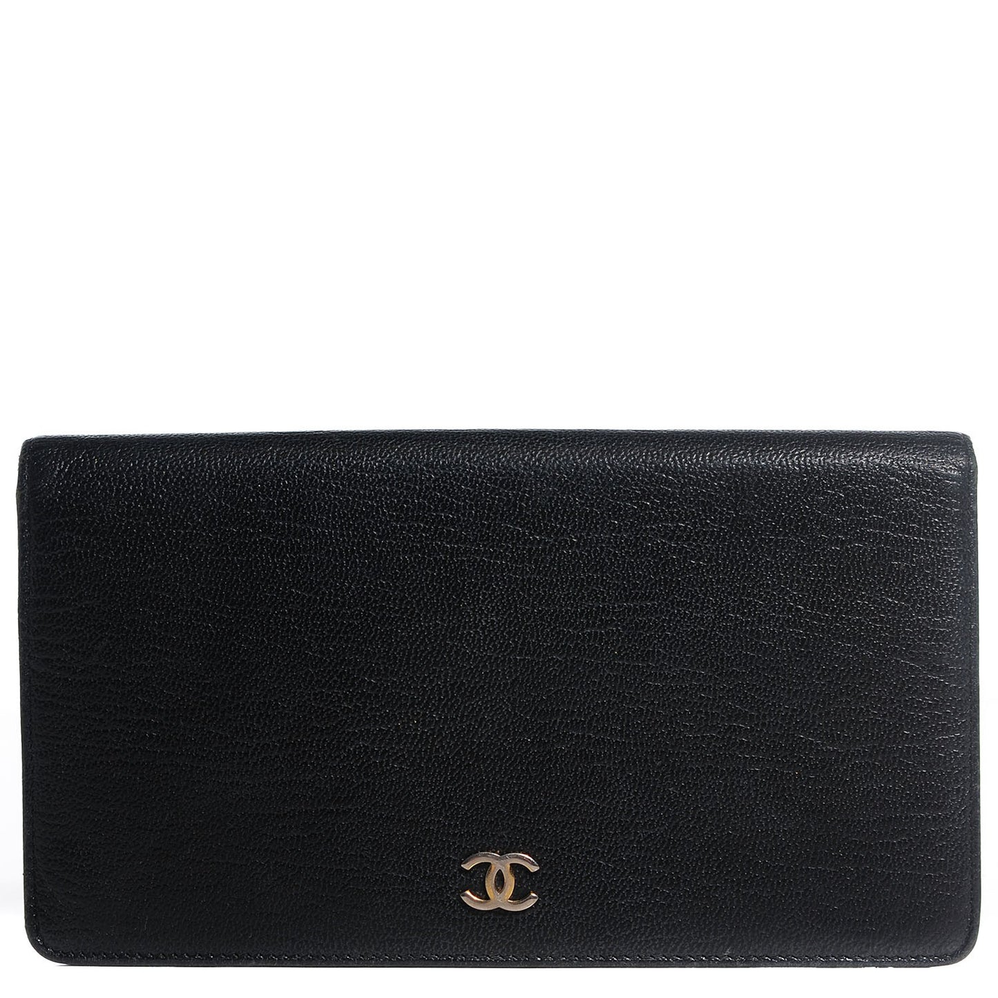 Goatskin CC Yen Wallet Black