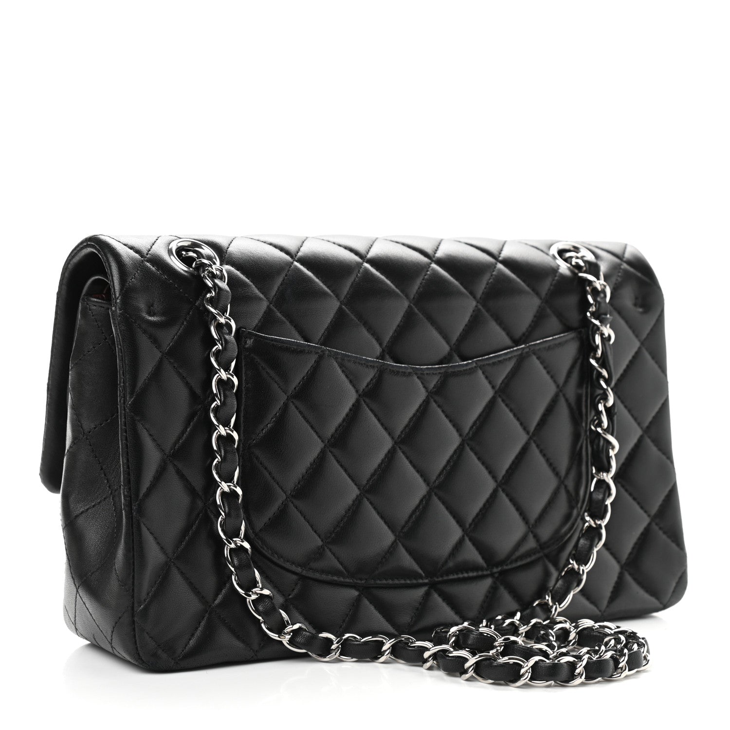 Chanel Lambskin Quilted Medium Double Flap Black 3 of 15