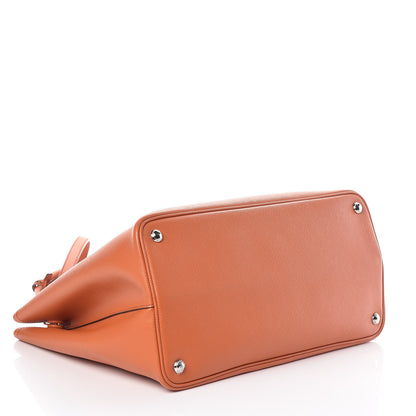 Prada Saffiano Cuir Medium Double Handle Tote Papaya 5 of 11