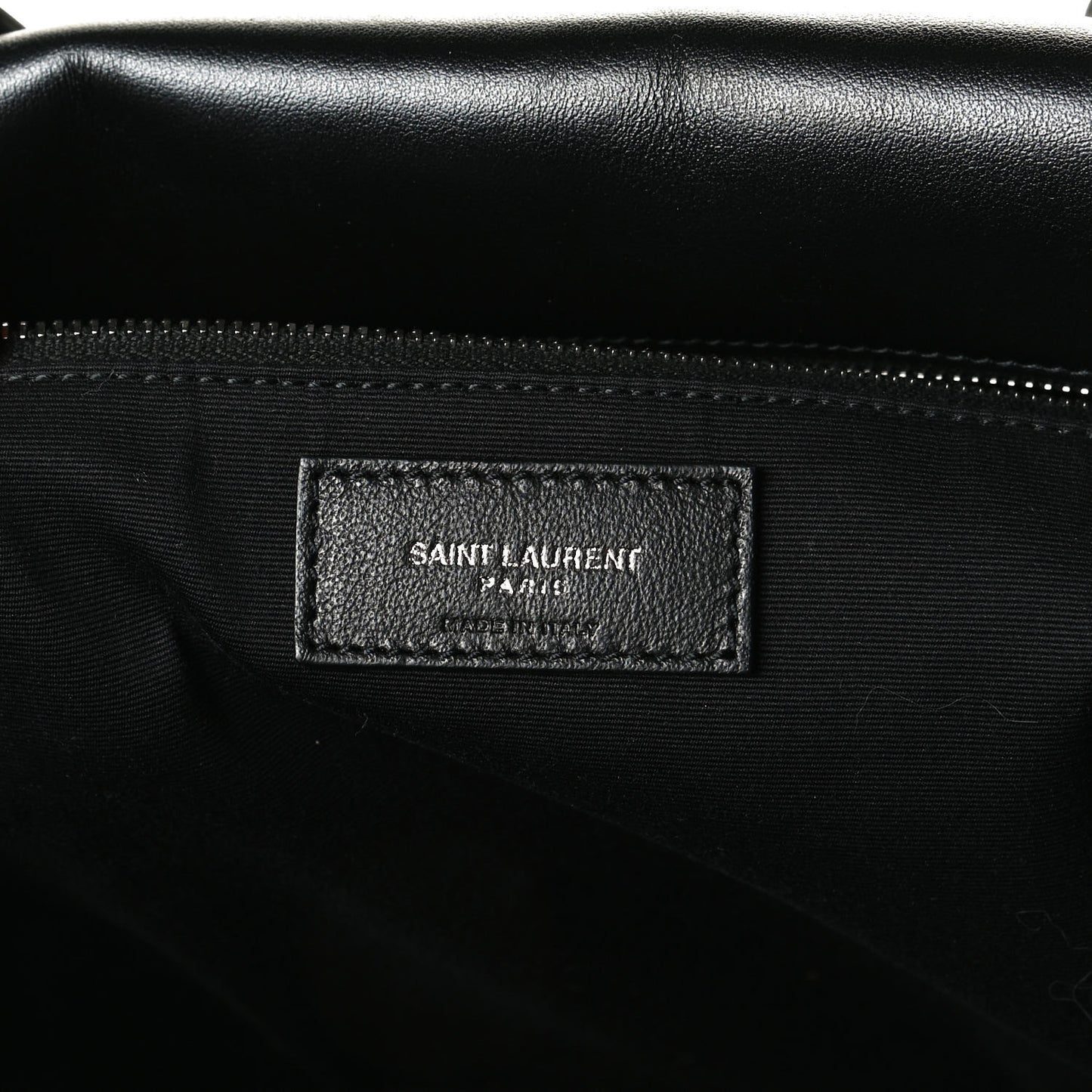 Calfskin Miles Logo Bowler Duffel Bag Black