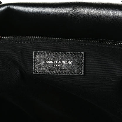 Saint Laurent Calfskin Miles Logo Bowler Duffel Bag Black 6 of 15