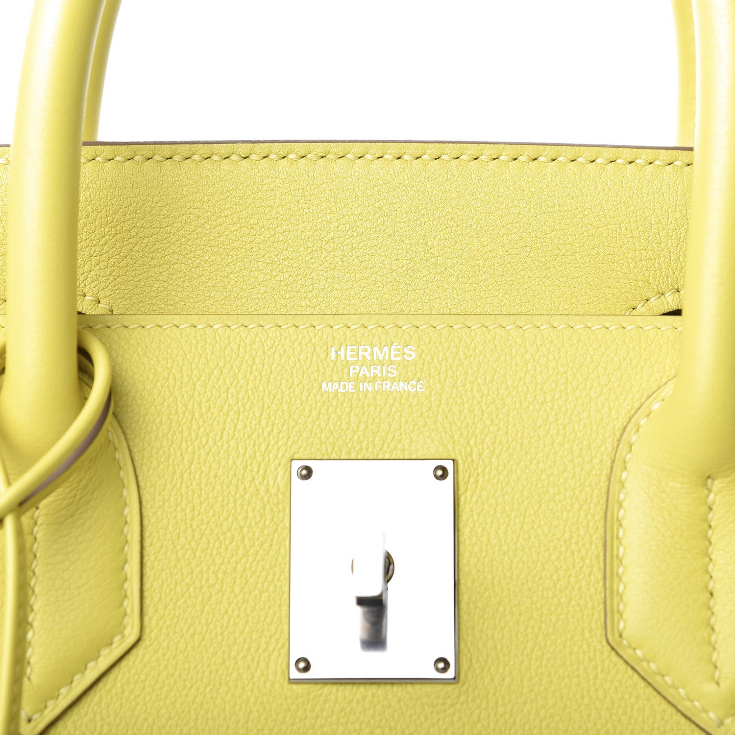 Hermes Toile De Camp Evercolor HAC Birkin 40 Ficelle Lime 6 of 11