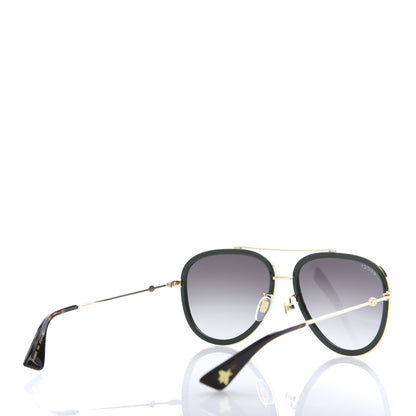 Gucci Acetate Web Aviator Sunglasses GG0062S Green Red 4 of 8