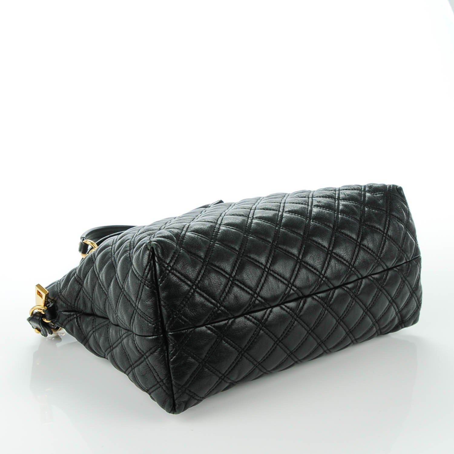 Marc Jacobs Lambskin Quilted Standard Satchel Black 4 of 7