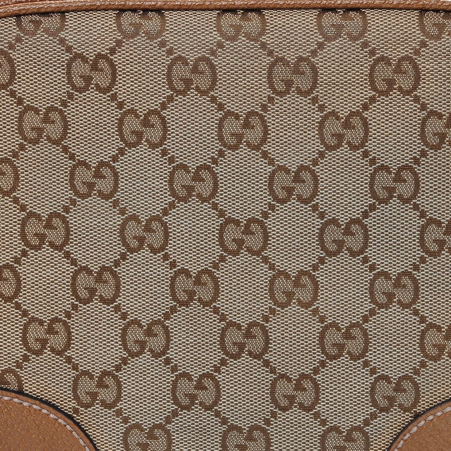 Monogram Textured Calfskin Mini Bree Messenger Bag Beige Ebony Nocciola