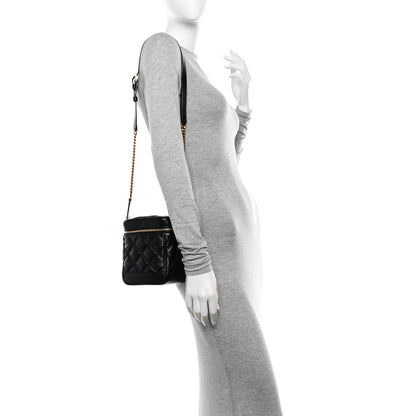 Saint Laurent Grain de Poudre Quilted 80's Vanity Bag Black 2 of 10