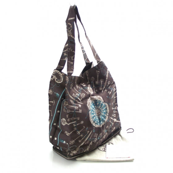 Hermes SilkyPop Les Cles Folding Shopping Tote 6 of 9