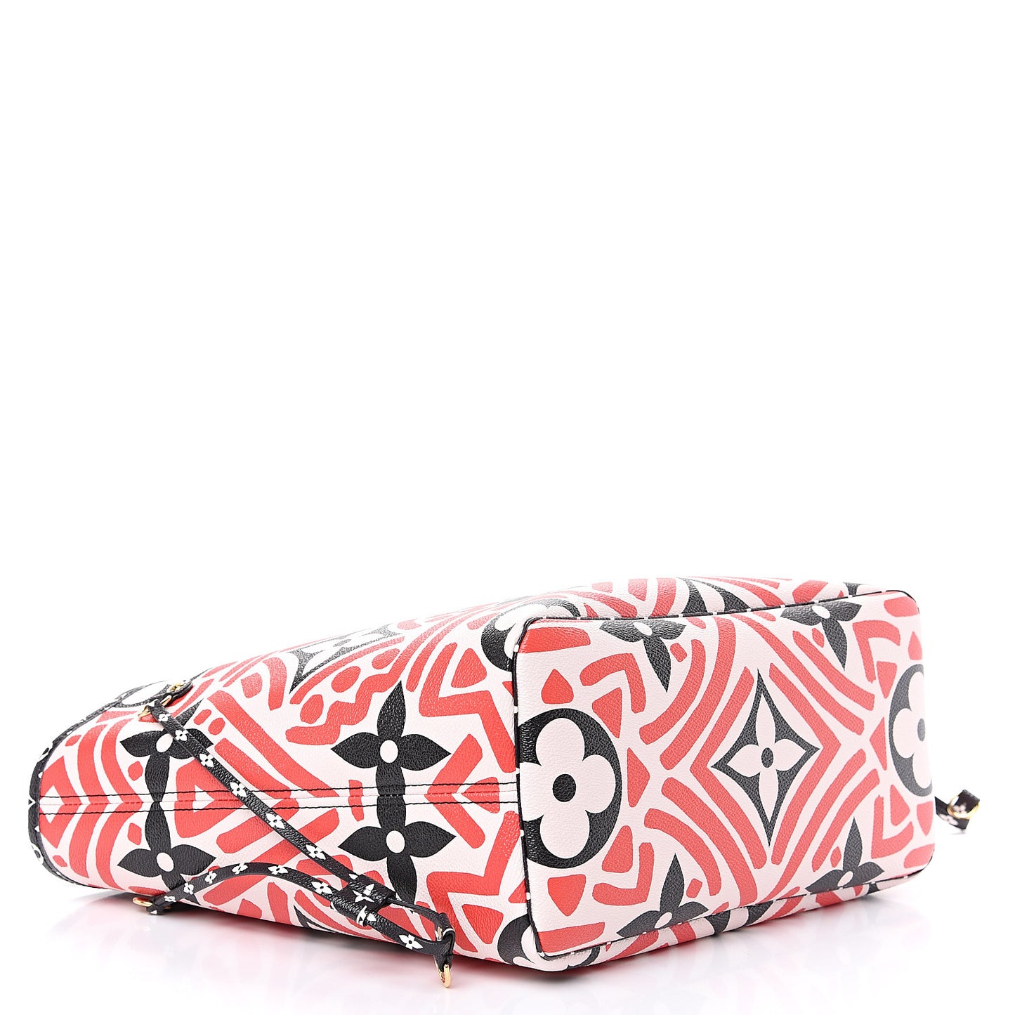 Monogram Giant Crafty Neverfull MM Creme Rouge Black