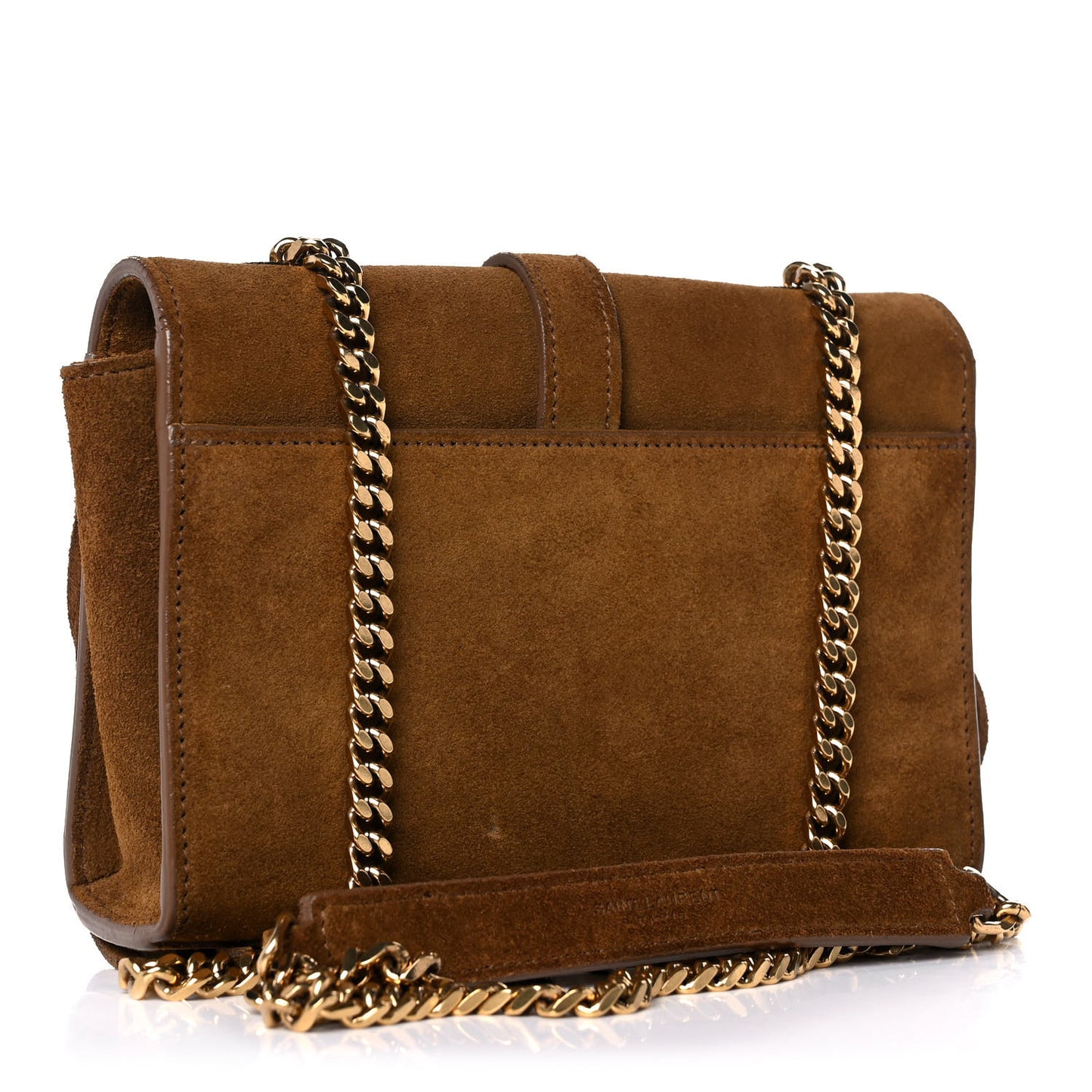 Suede Fringe Baby Monogram Satchel Light Ocre