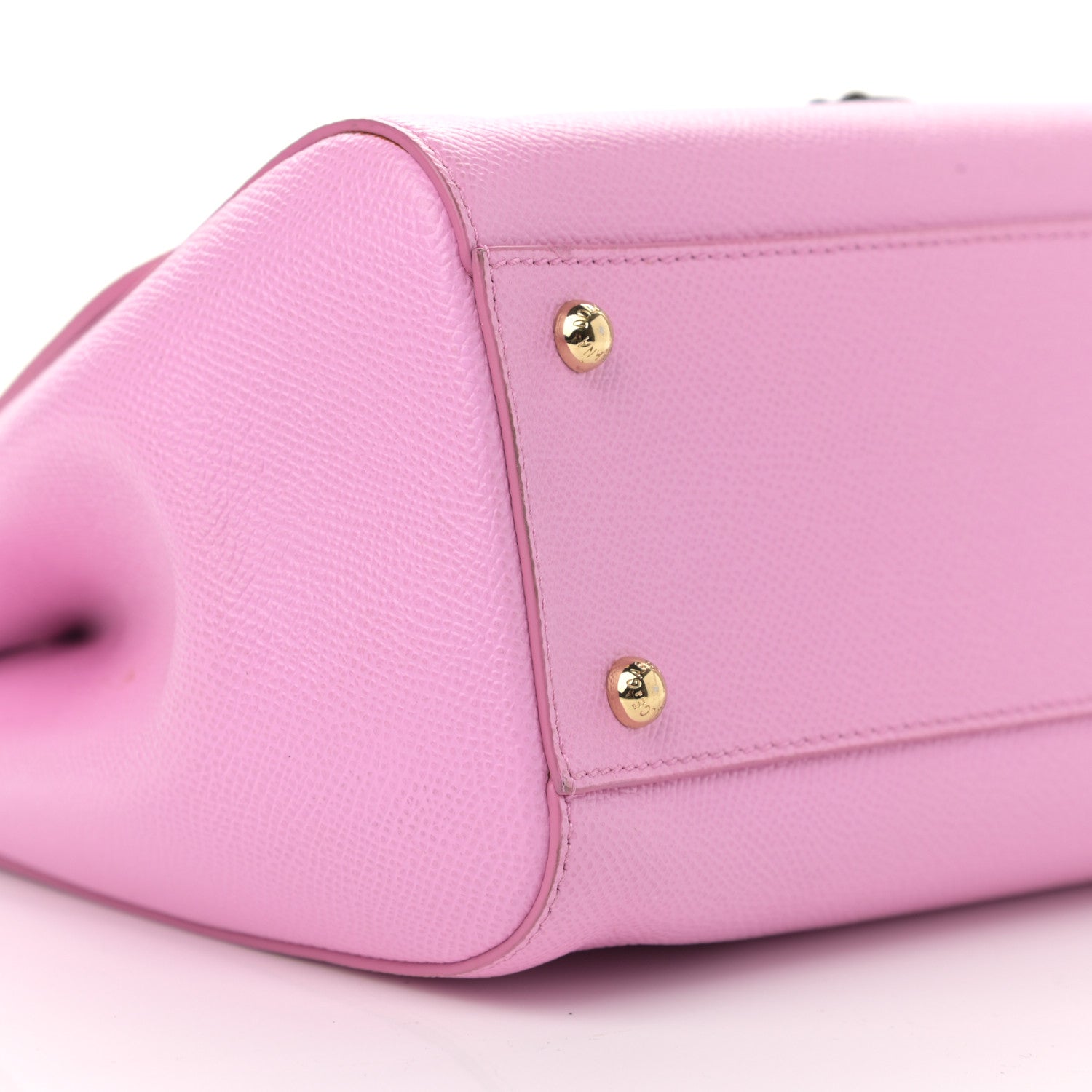 Dolce & Gabbana Dauphine Studded Medium DG Family Patch Miss Sicily Satchel Pink 9 of 11