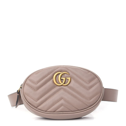 Gucci Calfskin Matelasse GG Marmont Belt Bag 85 34 Porcelain Rose 1 of 9