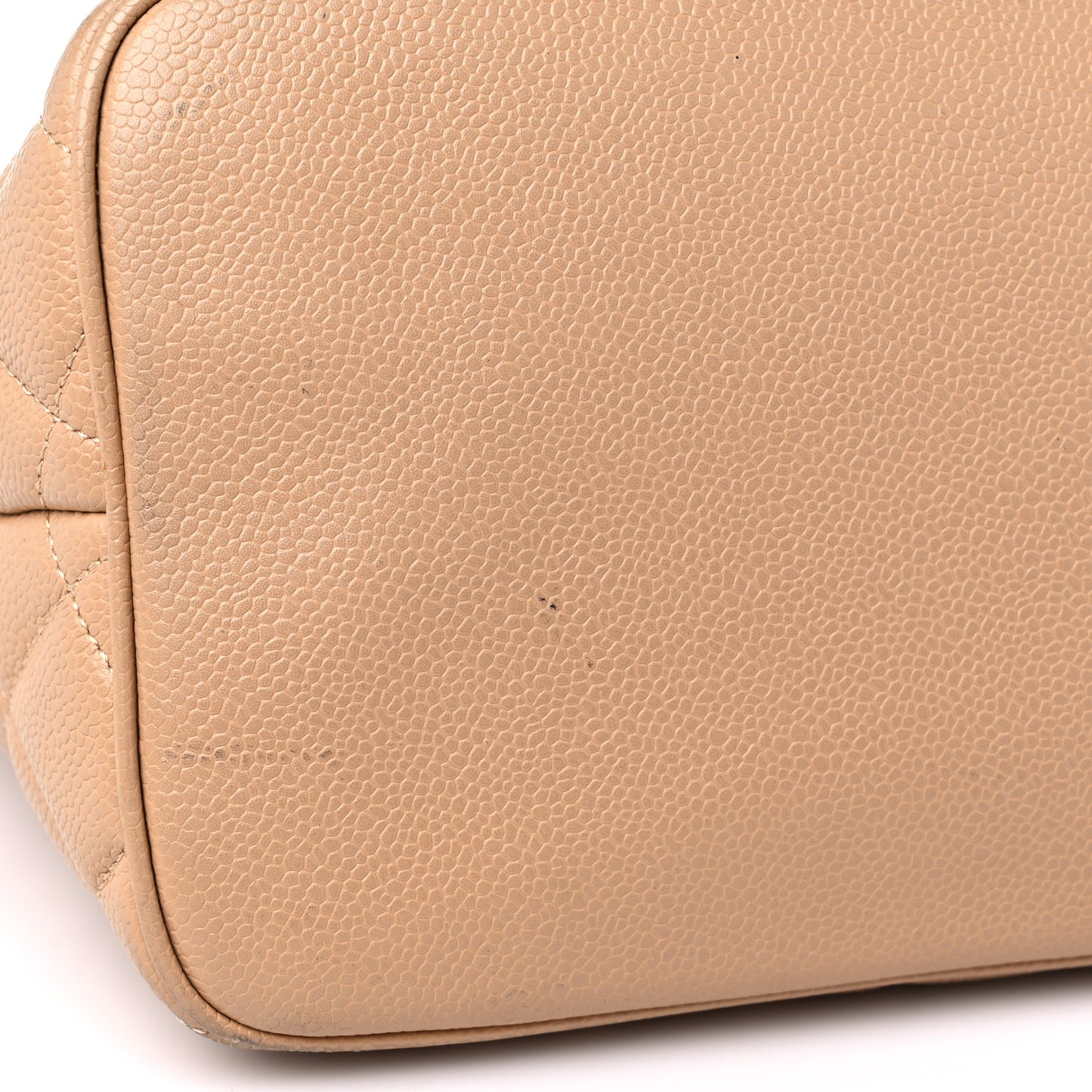 Caviar Quilted Medallion Tote Beige