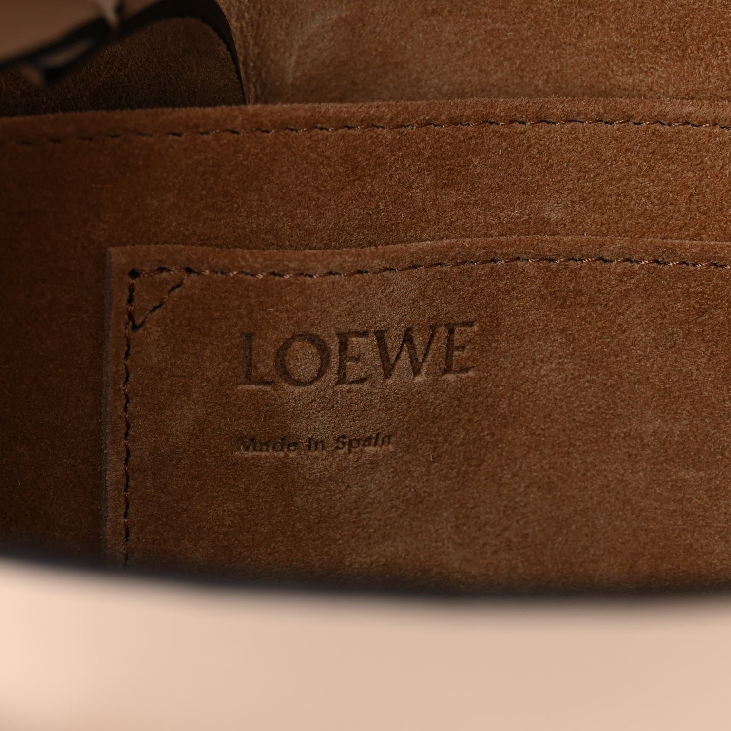 Loewe Soft Calfskin Jacquard Small Gate Crossbody Bag Sand 6 of 10