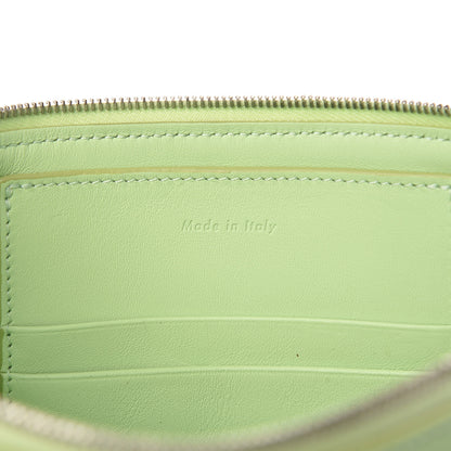 Celine Plastic Bag with Cloudy Lambskin Solo Zip Pouch Clutch Lime 13 of 17