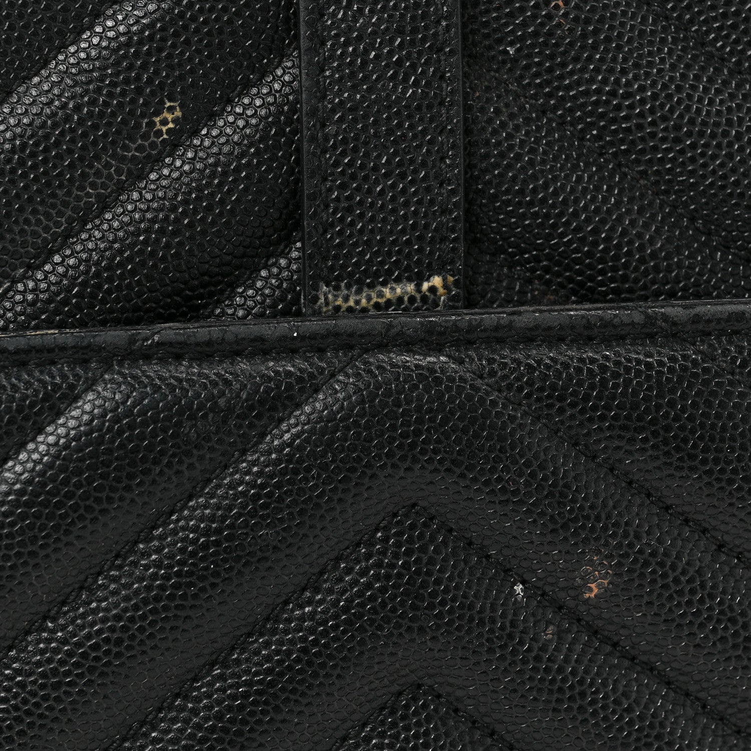 Saint Laurent Grain De Poudre Matelasse Chevron Medium Monogram Satchel Black 12 of 12