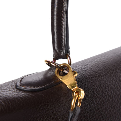 Hermes Taurillon Clemence Kelly Retourne 35 Chocolate 36 of 38