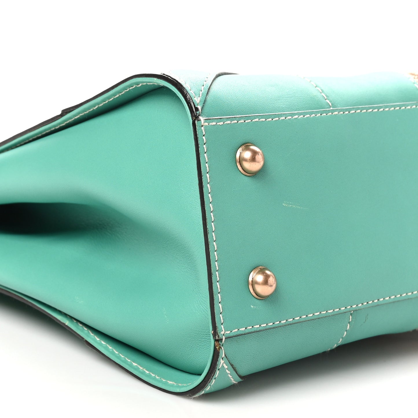 Calfskin GG Monogram Tote Turquoise