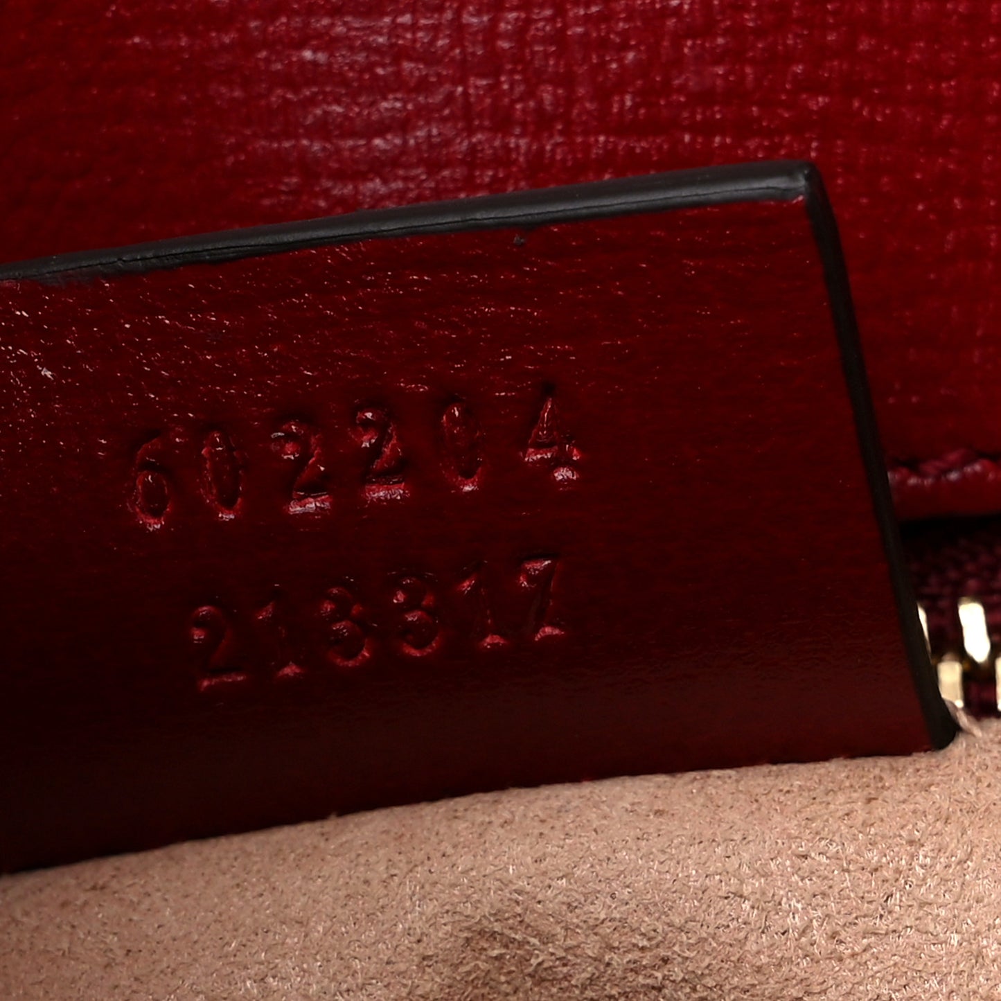 GG Supreme Monogram Azalea Calfskin Horsebit 1955 Shoulder Bag Beige Ebony New Cherry Red
