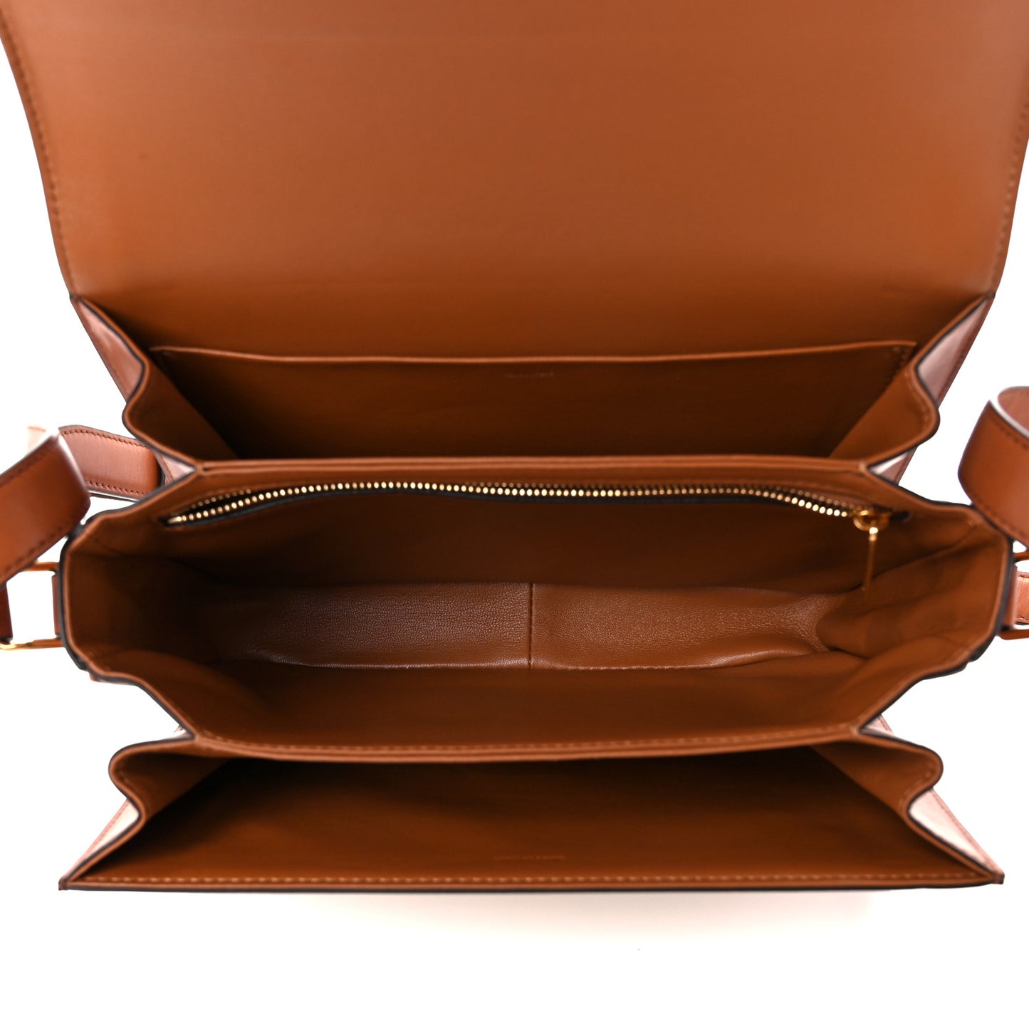 Textile Natural Calfskin Large Triomphe Tan White