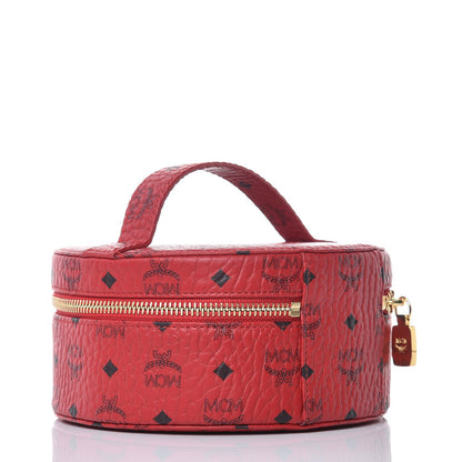 MCM Visetos Vanity Cosmetic Case Red 3 of 7