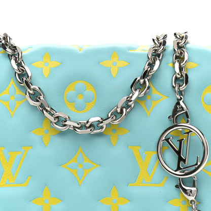 Louis Vuitton Lambskin Embossed Monogram Vuittamins Pochette Coussin Menthe Jaune 6 of 11