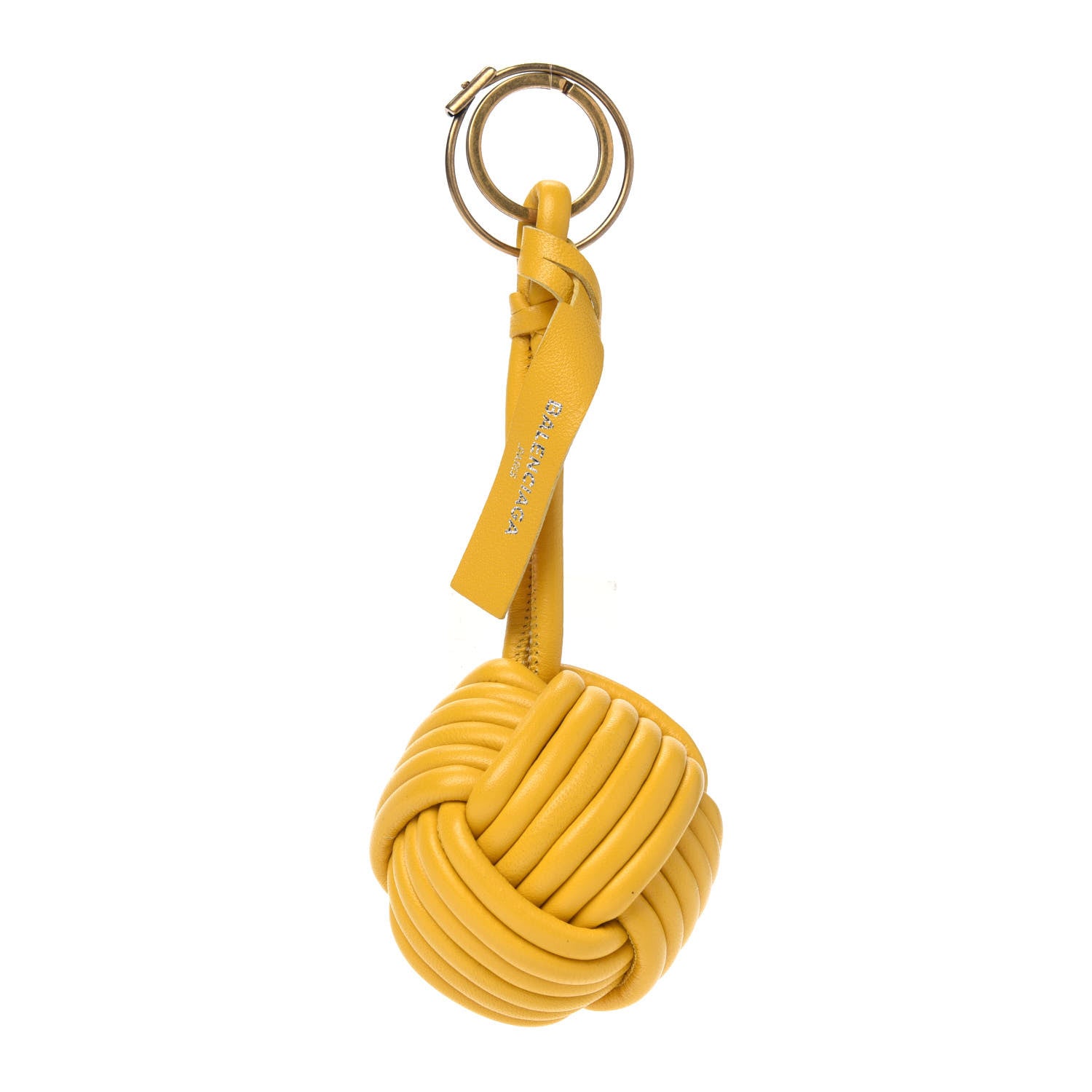 Balenciaga Danish Knot Keyring Charm Jaune Soleil 1 of 3