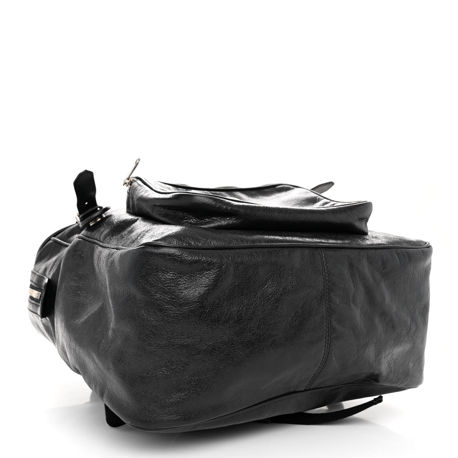 Gucci Fluffy Calfskin Mesh Nylon Medium Morpheus Double Buckle Backpack Black 4 of 9