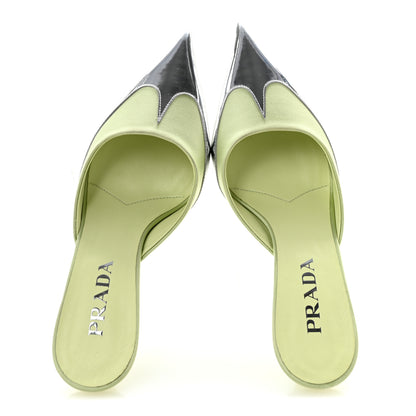 Prada Satin Metallic Pumps 38 Rugiada 2 of 8