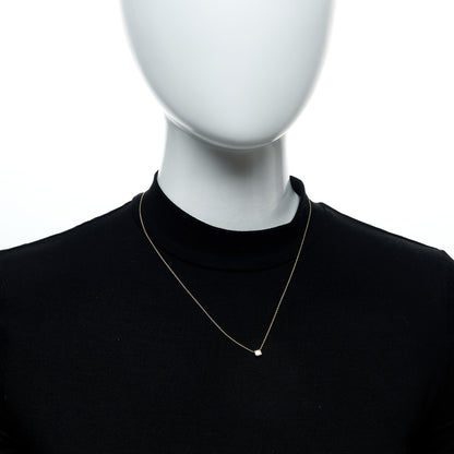 Roberto Coin 18K Yellow Gold Diamond .17ct Emerald Cut Solitaire Pendant Necklace 2 of 6