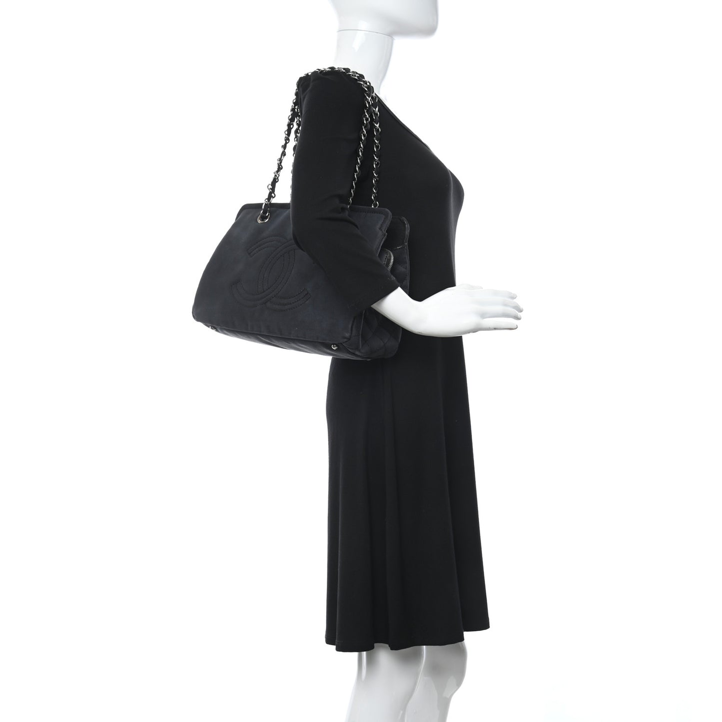 Canvas Lipstick Ligne Tote Black