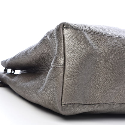 Gucci Metallic Pebbled Calfskin Large Soho Chain Shoulder Bag Sasso 14 of 16