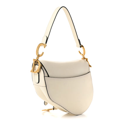 Christian Dior Grained Calfskin Saddle Bag White 5 of 21