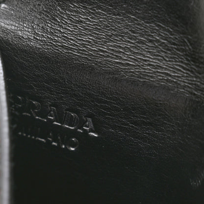 Prada Spazzolato Metal Envelope Compact Wallet Black 7 of 8