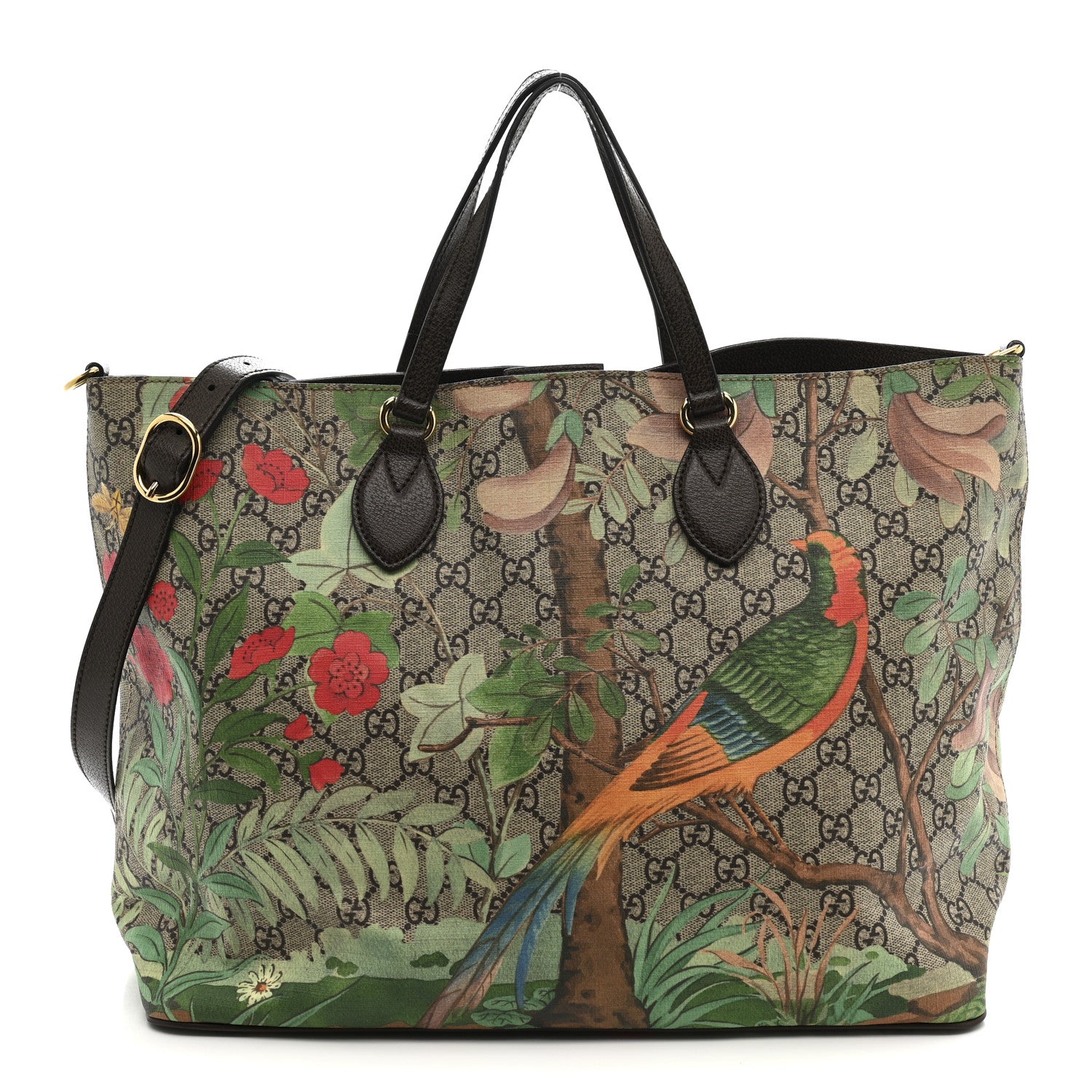 Gucci Soft GG Supreme Monogram Tian Medium Crossbody Tote Beige Multicolor New Acero 1 of 13