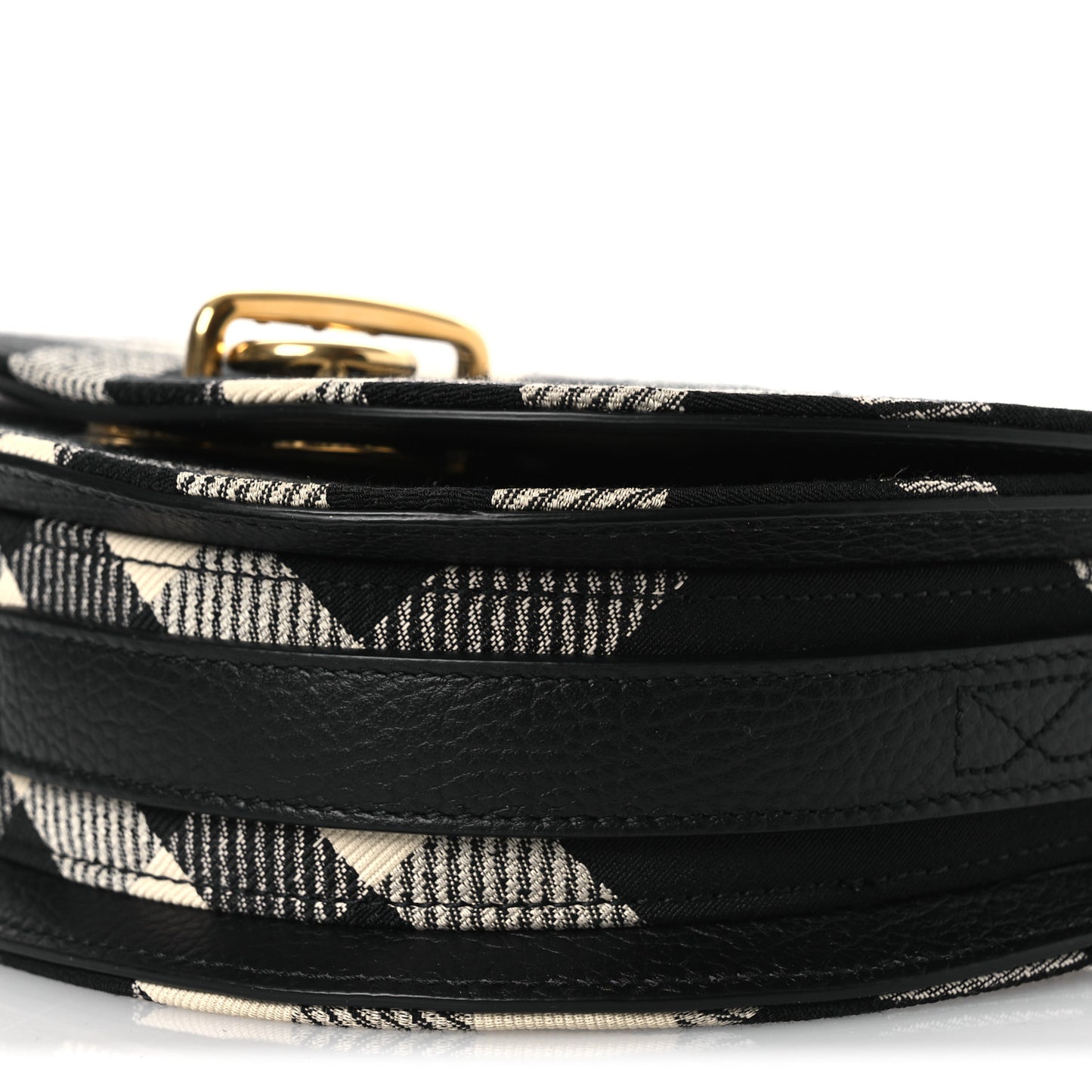 Jacquard Check Rocking Horse Crossbody Black