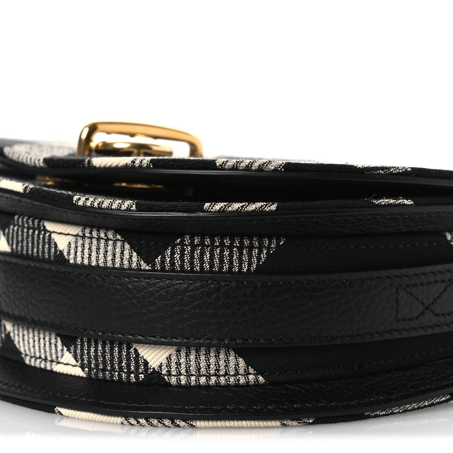 Burberry Jacquard Check Rocking Horse Crossbody Black 9 of 10