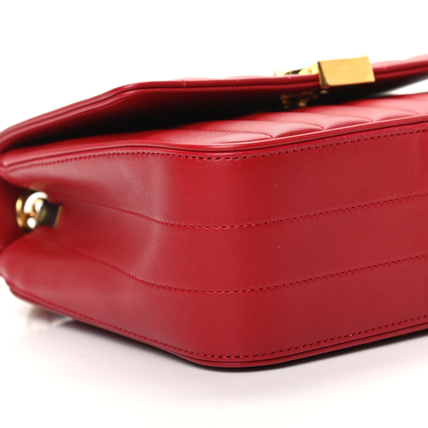 Lambskin Matelasse Monogram Medium Vicky Chain Bag Rouge Eros