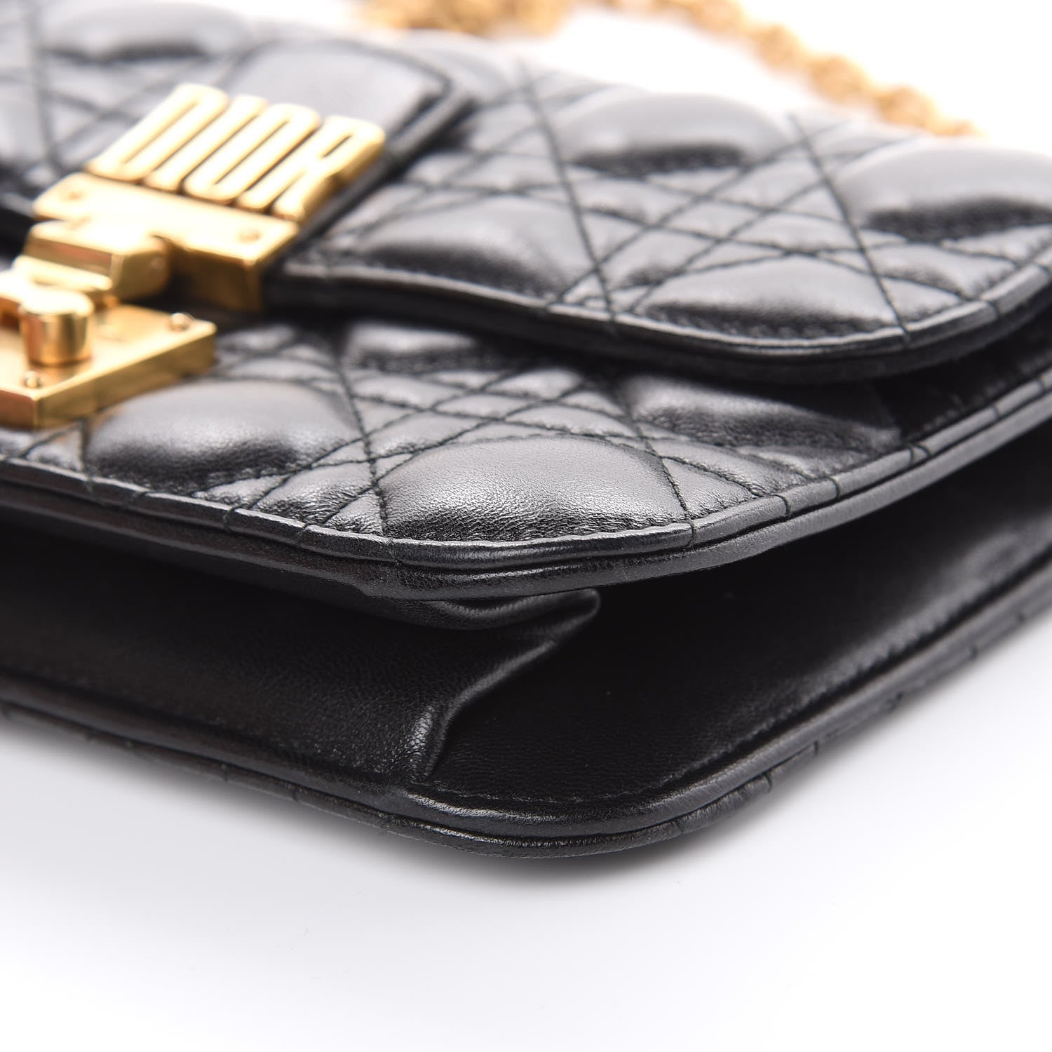 Christian Dior Lambskin Cannage Small Dioraddict Flap Bag Black 8 of 12