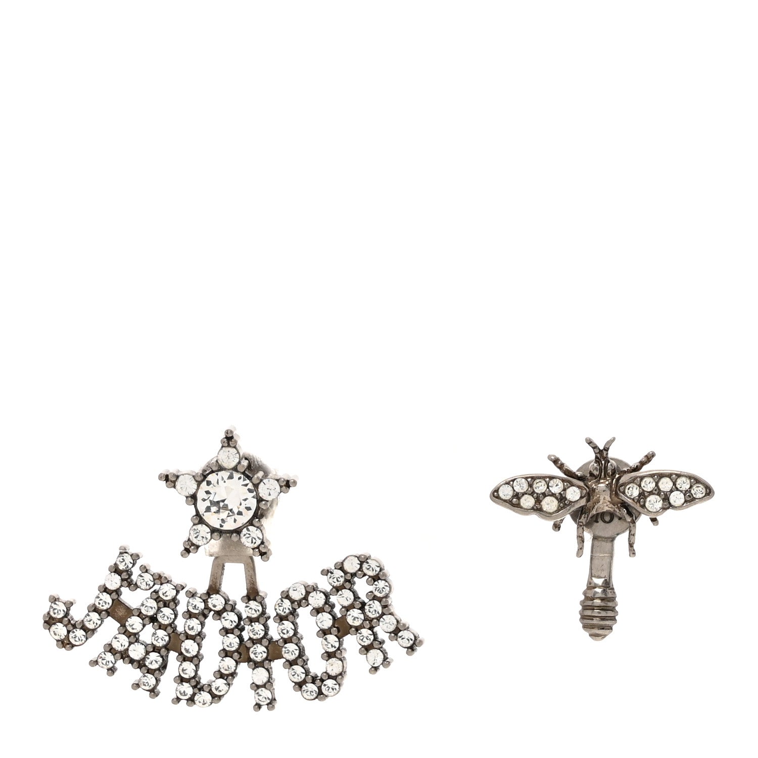 Christian Dior Palladium Crystal J'adior Earrings 1 of 6