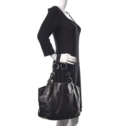 Prada Soft Calfskin Hobo Black 2 of 9