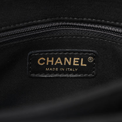 Chanel Jersey Chevron Quilted Medium Trendy CC Dual Handle Flap Bag Black 6 of 11