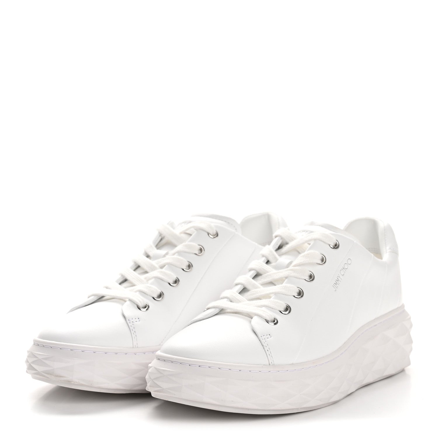 Jimmy Choo Nappa Diamond Light Platform Sneakers 38 White 10 of 27