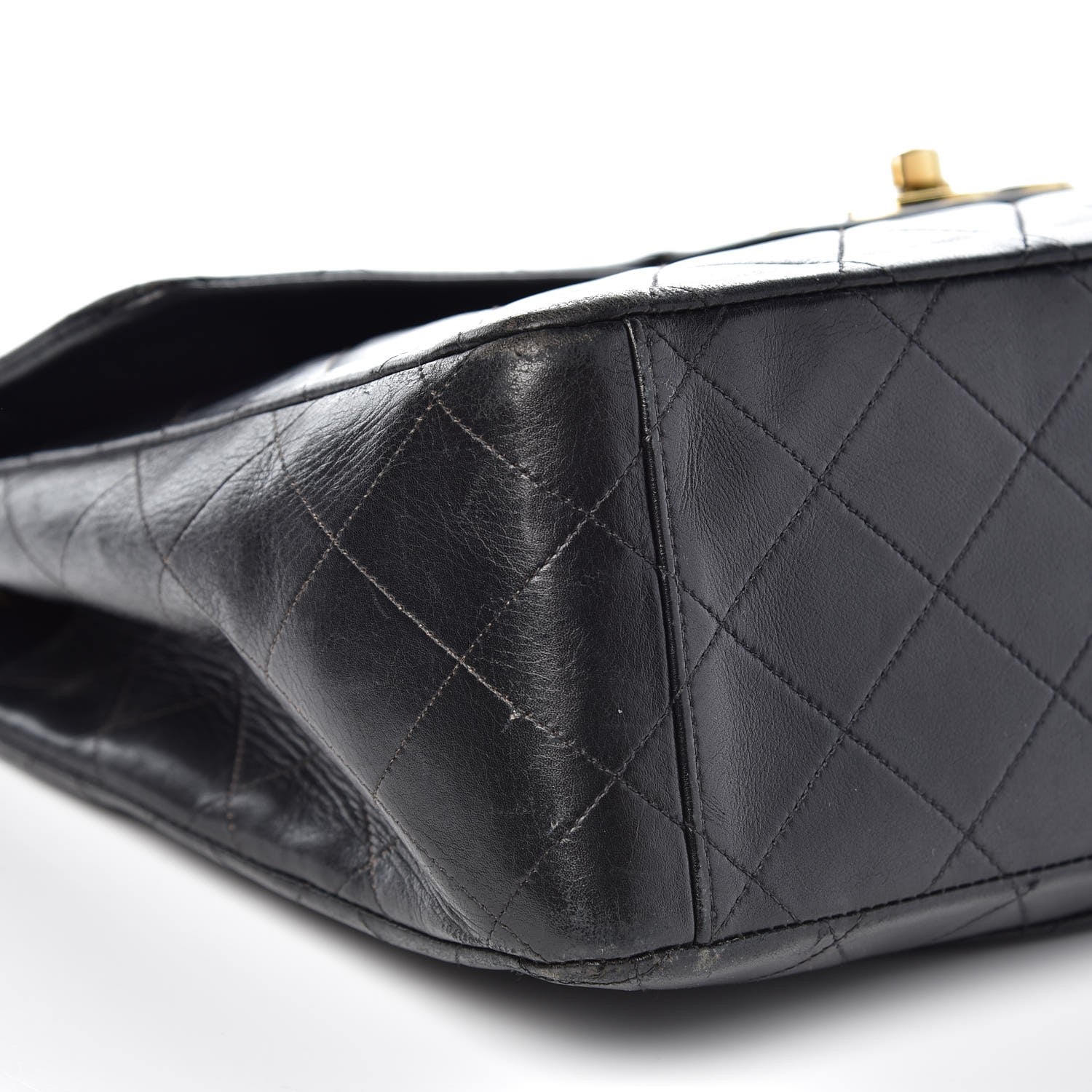 Chanel Lambskin Quilted XL Jumbo Single Flap Black 11 of 12