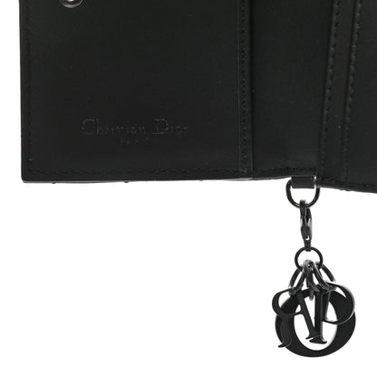 Christian Dior Ultra Matte Calfskin Small Lady Dior Flap Card Holder Black 8 of 13