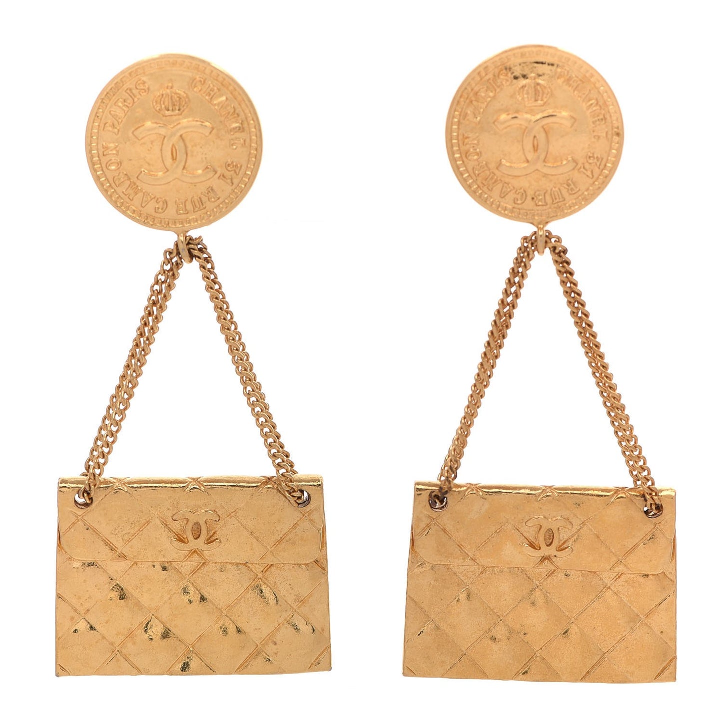 2.55 Flap Clip On Earrings Gold