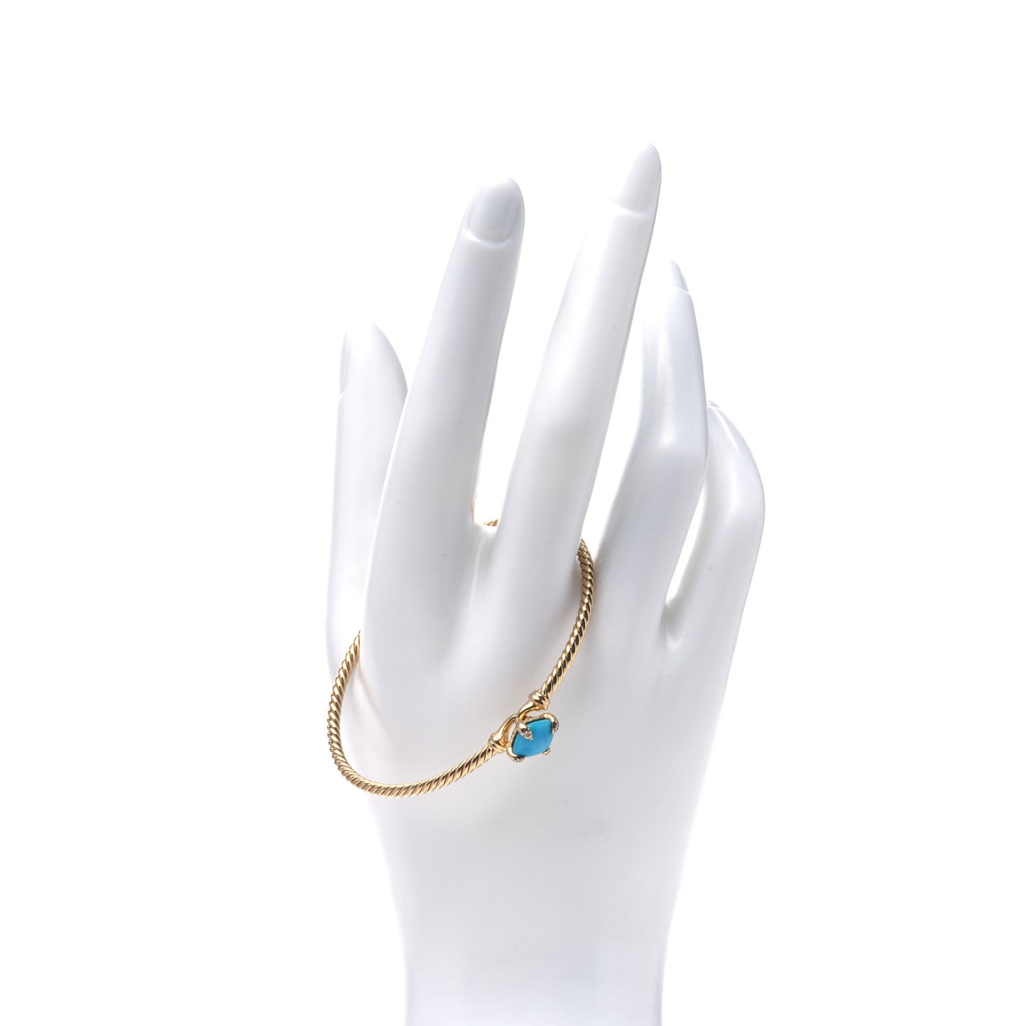 18K Yellow Gold Diamond Turquoise Chatelaine Bracelet